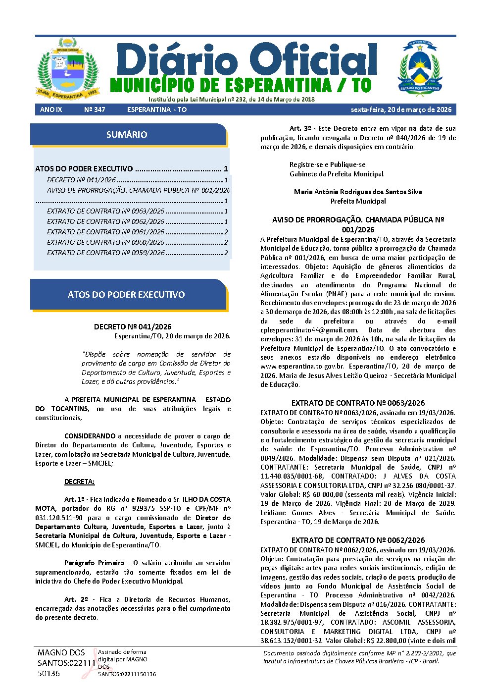 Diário Oficial - Edição 347