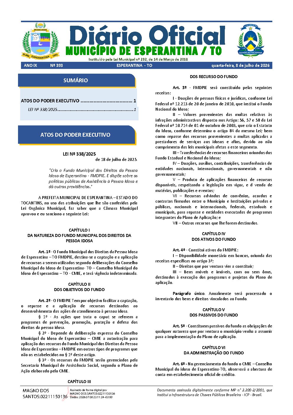 Diário Oficial - Edição 393