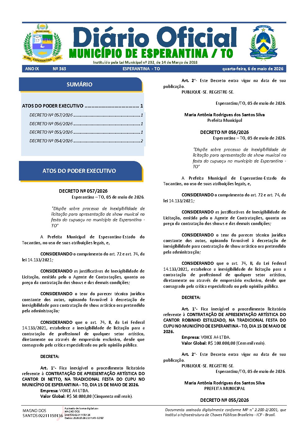 Diário Oficial - Edição 363
