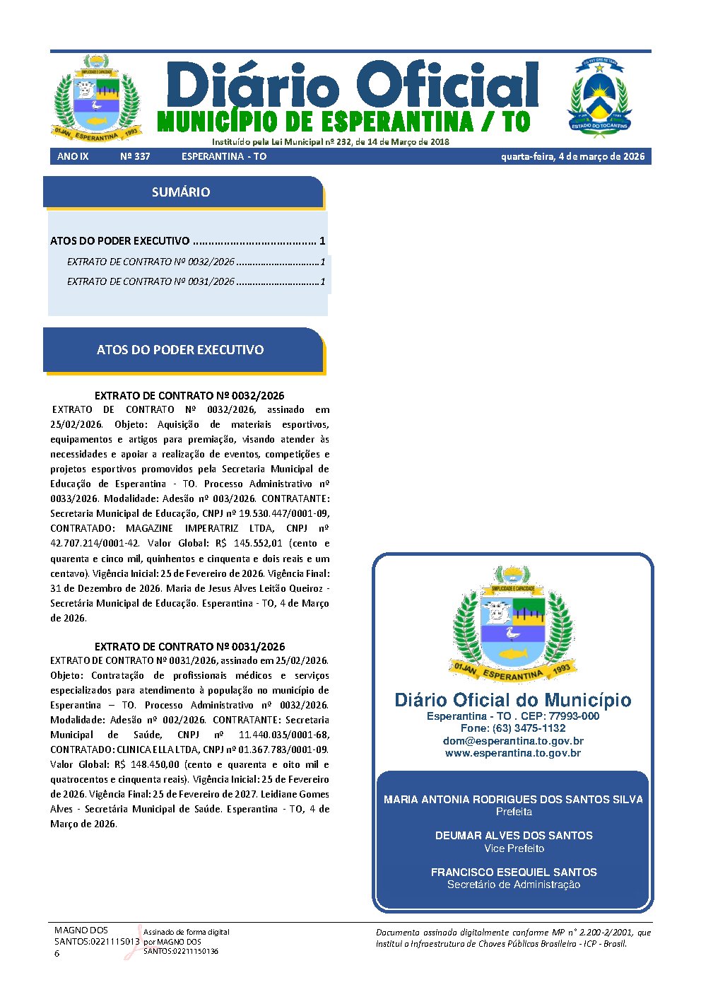 Diário Oficial - Edição 337