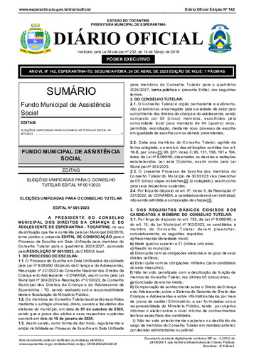 Diário Oficial - Edição 142