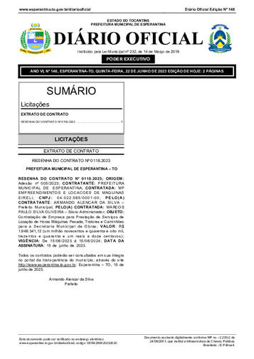 Diário Oficial - Edição 146