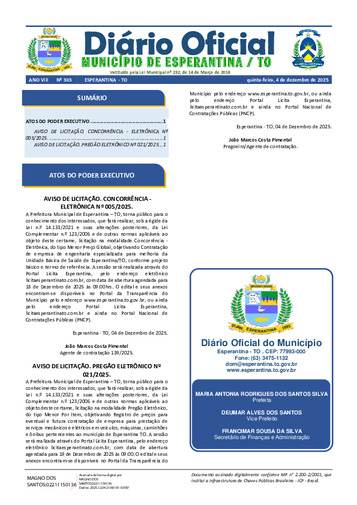 Diário Oficial - Edição 303