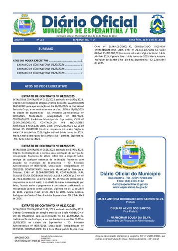 Diário Oficial - Edição 217