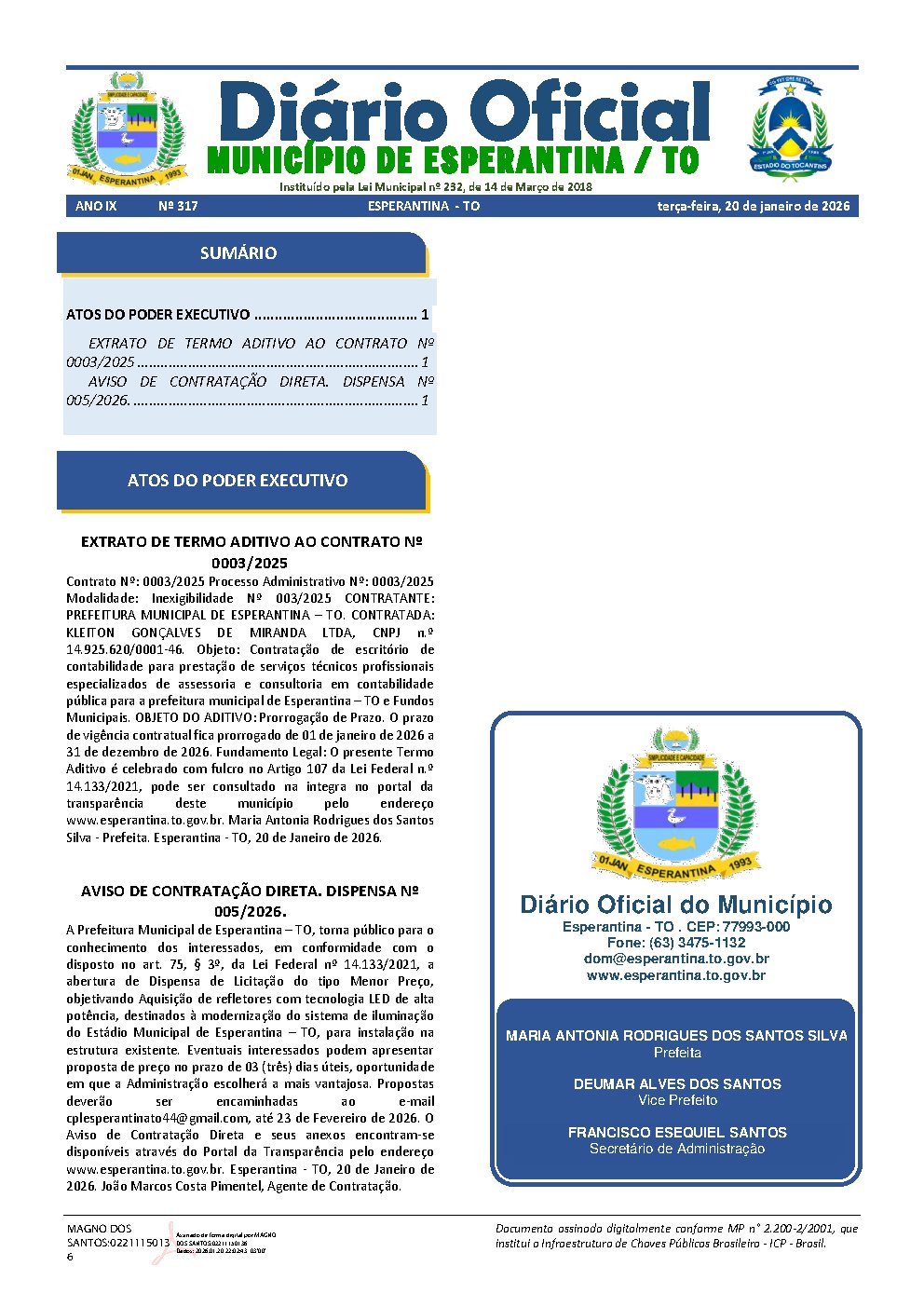 Diário Oficial - Edição 317
