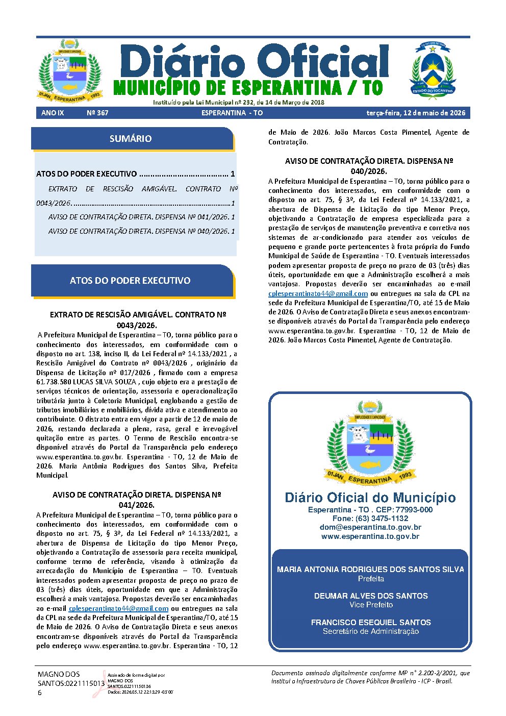 Diário Oficial - Edição 367