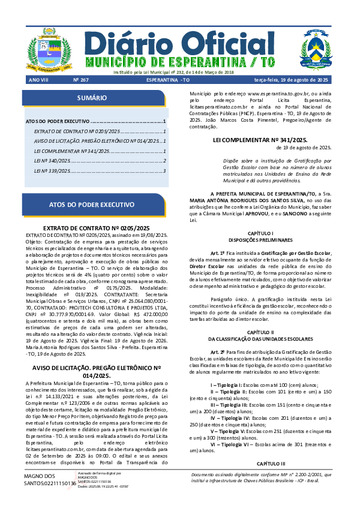 Diário Oficial - Edição 267