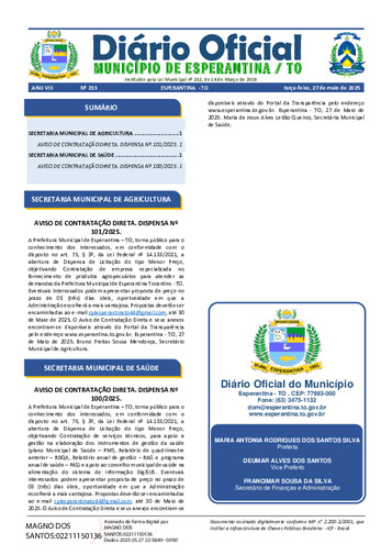 Diário Oficial - Edição 233