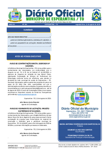 Diário Oficial - Edição 263