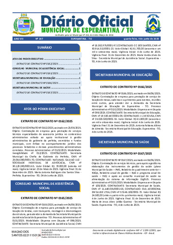 Diário Oficial - Edição 237
