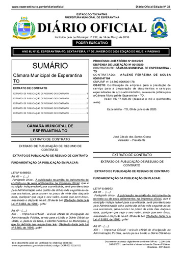 Diário Oficial - Edição 32