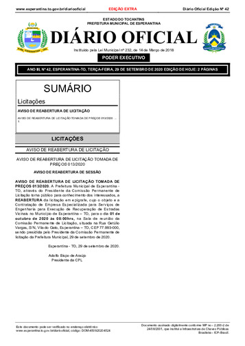 Diário Oficial - Edição 42