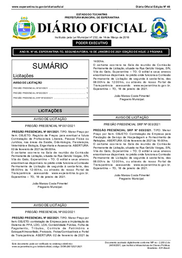 Diário Oficial - Edição 46